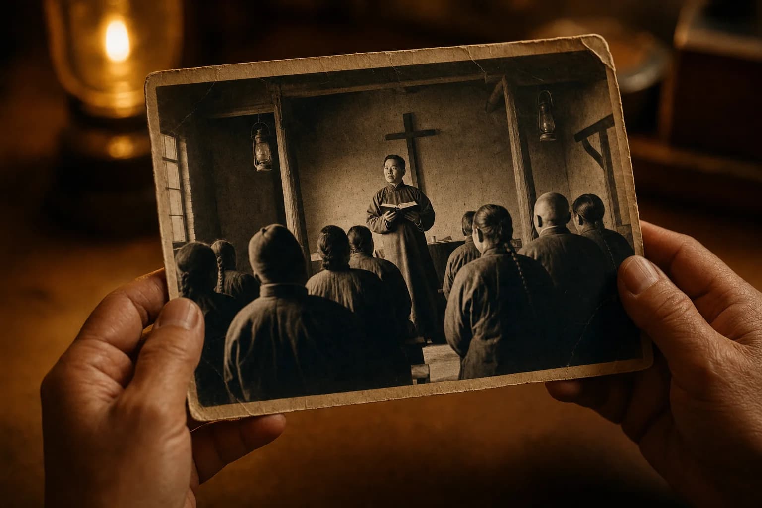 An imagining of his great-grandfather pastoring in China