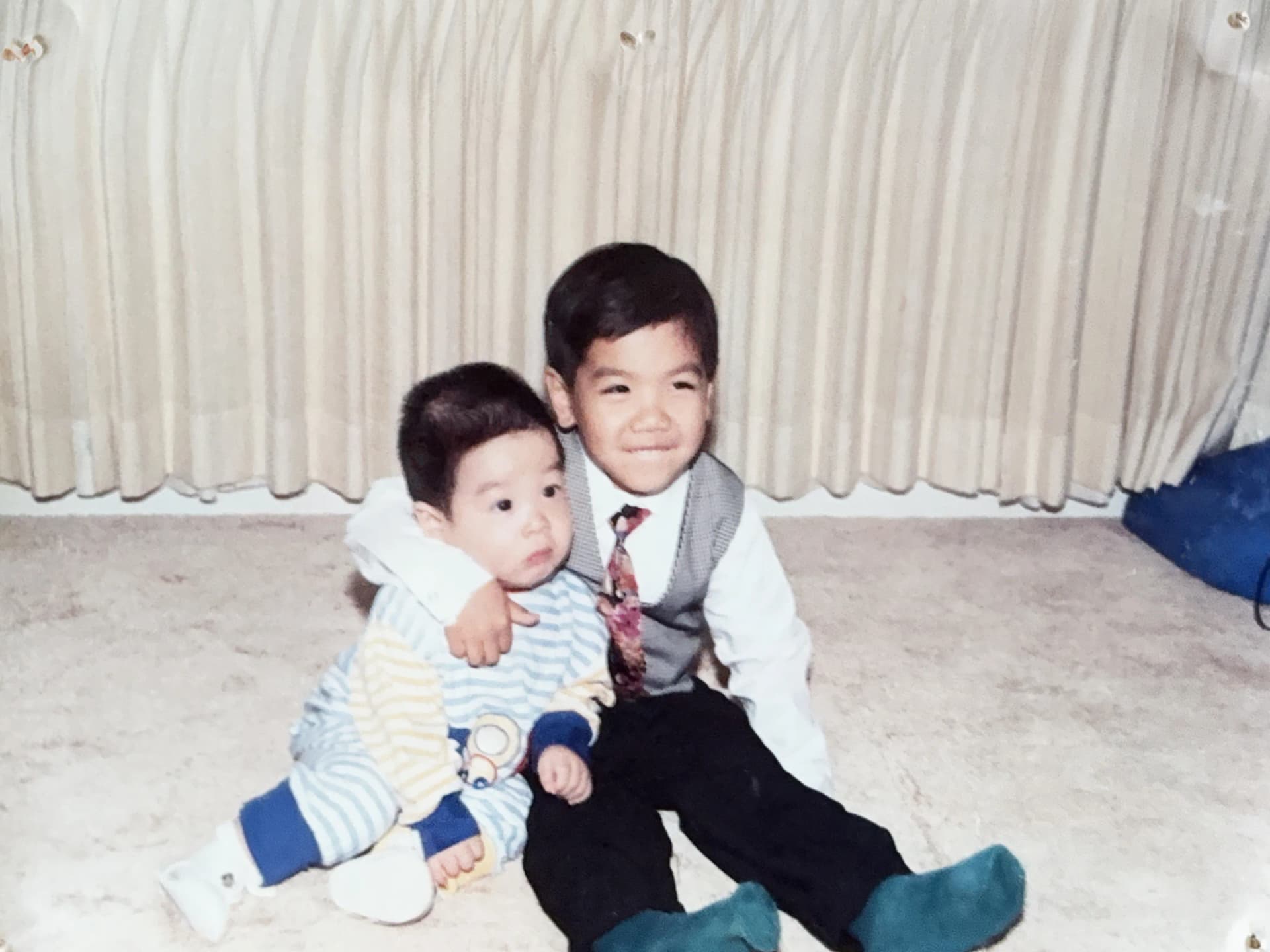 Me and my brother Tony as kids