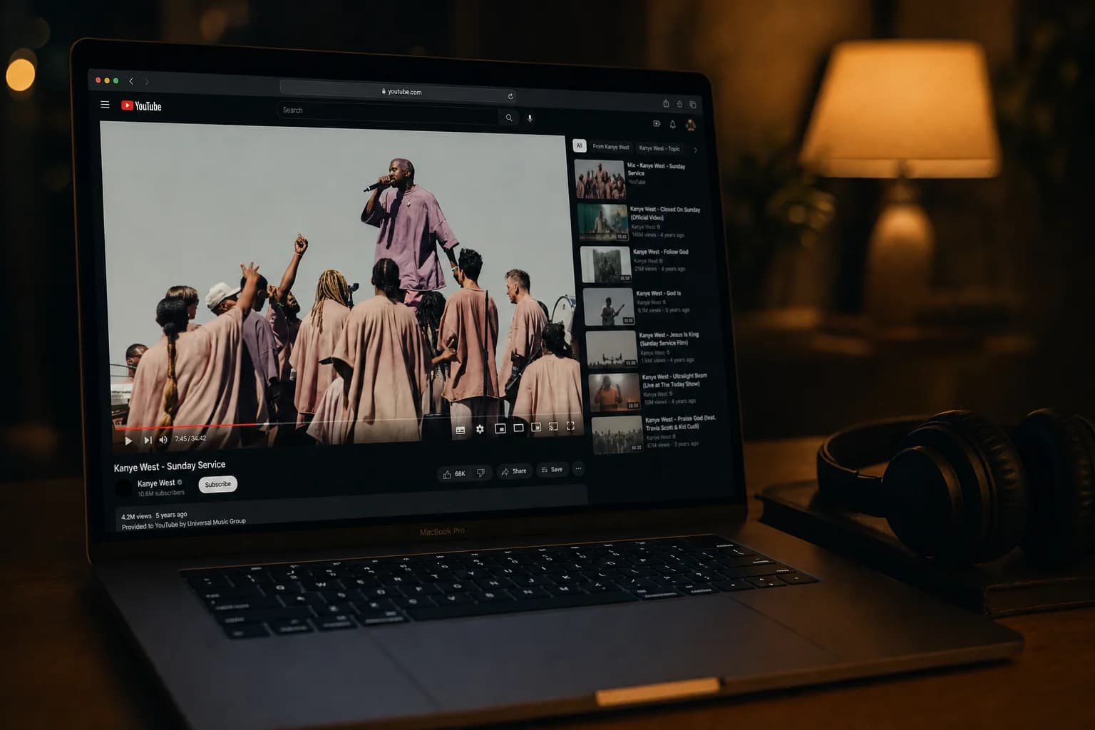 How the spark actually arrived: Sunday Service on YouTube, late at night