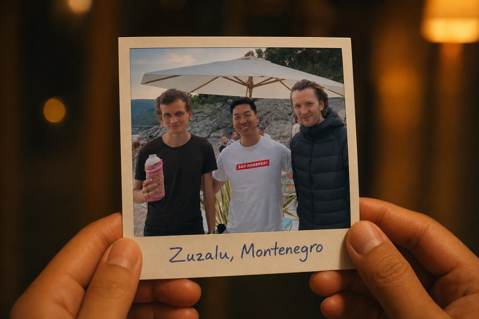 With Vitalik Buterin at Zuzalu in Montenegro