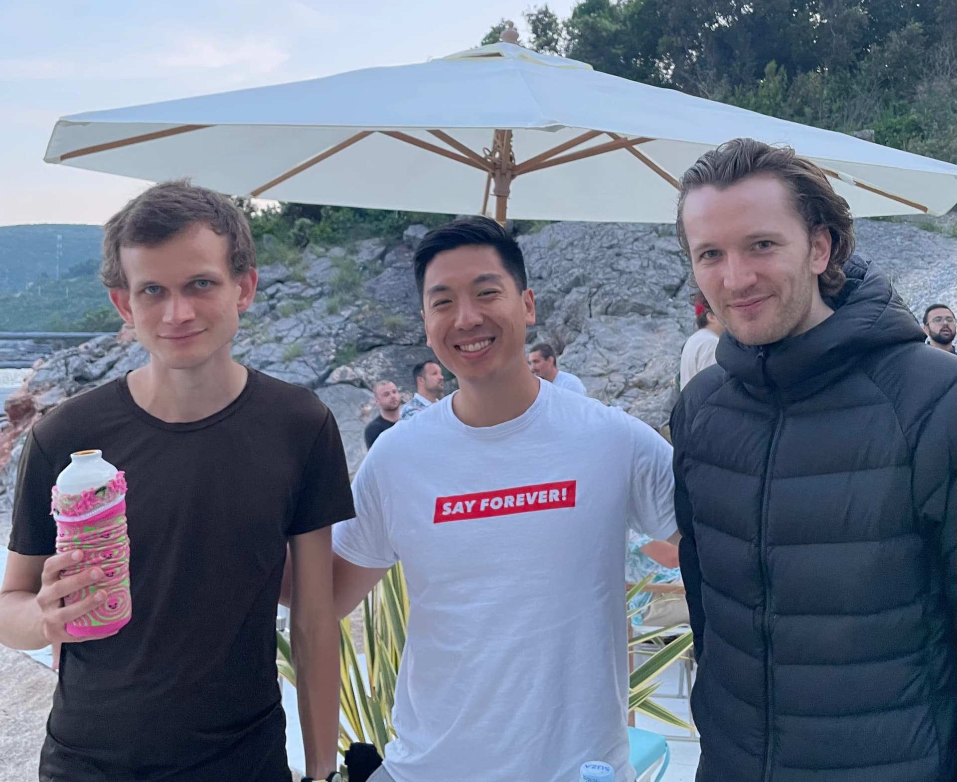 With Vitalik Buterin at Zuzalu in Montenegro